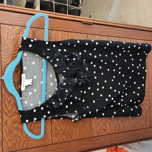 Black and White Polka Dot top
